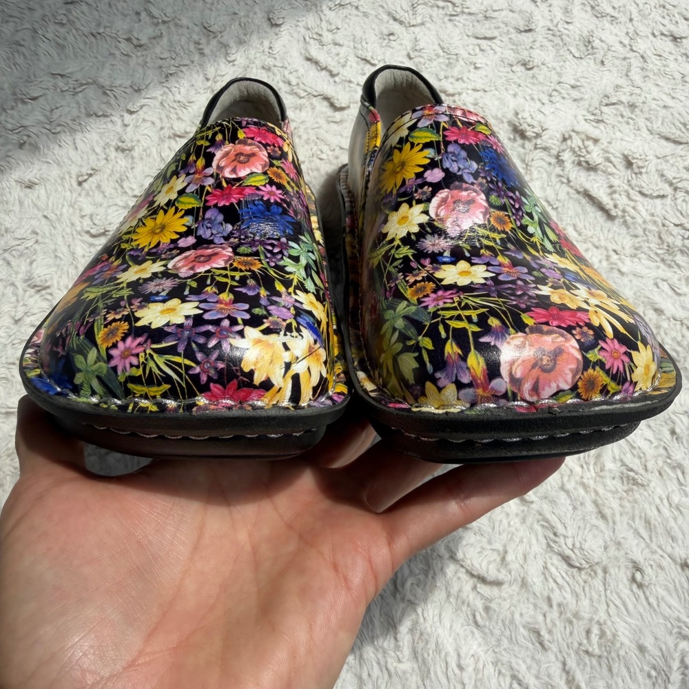 Alegria Debra Floral Leather Professional Nursing Clogs Shoes DEB-420 EU 39 - Picture 10 of 12